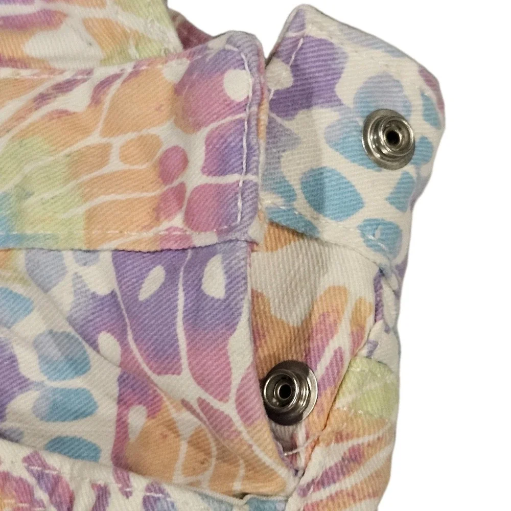 The Children's Place Pastel Tie‎ Dye Shortalls Size 10 Adjustable Pockets